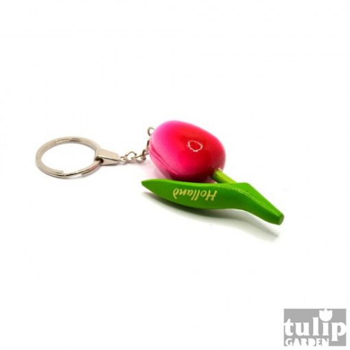 Száras fa tulipán kulcstartó-rózsaszín